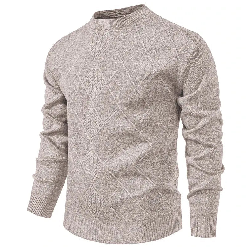 Men’s Half - Zip Knit Sweater – Autumn/Winter Mock Neck Pullover - Honesty Sales