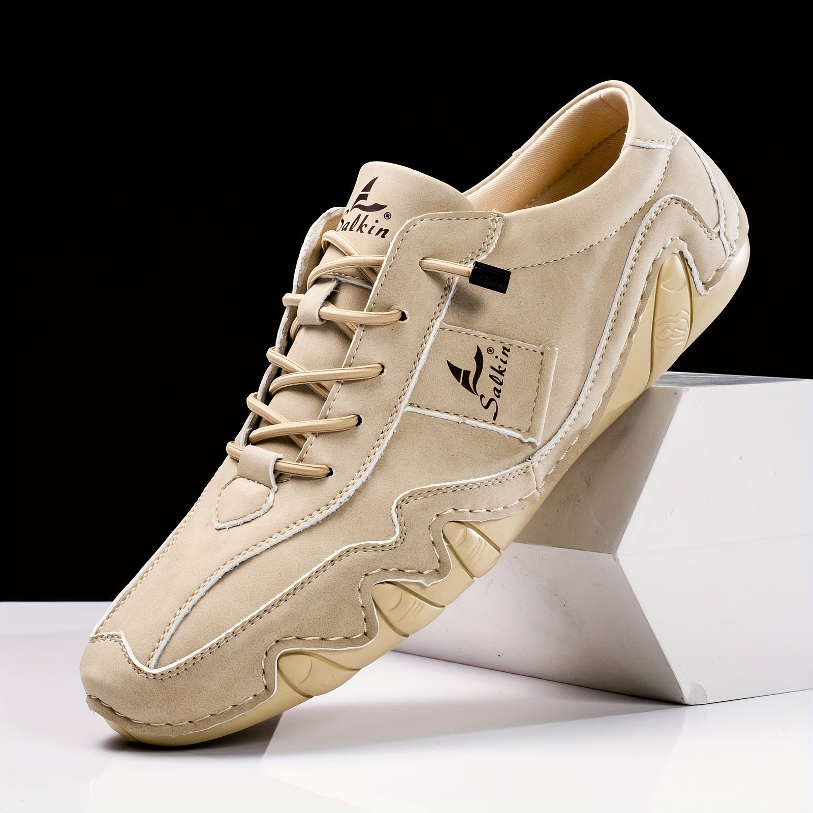 Men’s Handcrafted Casual Lace - Up Sneakers – Soft, Breathable Comfort Driving Shoes - Honesty Sales