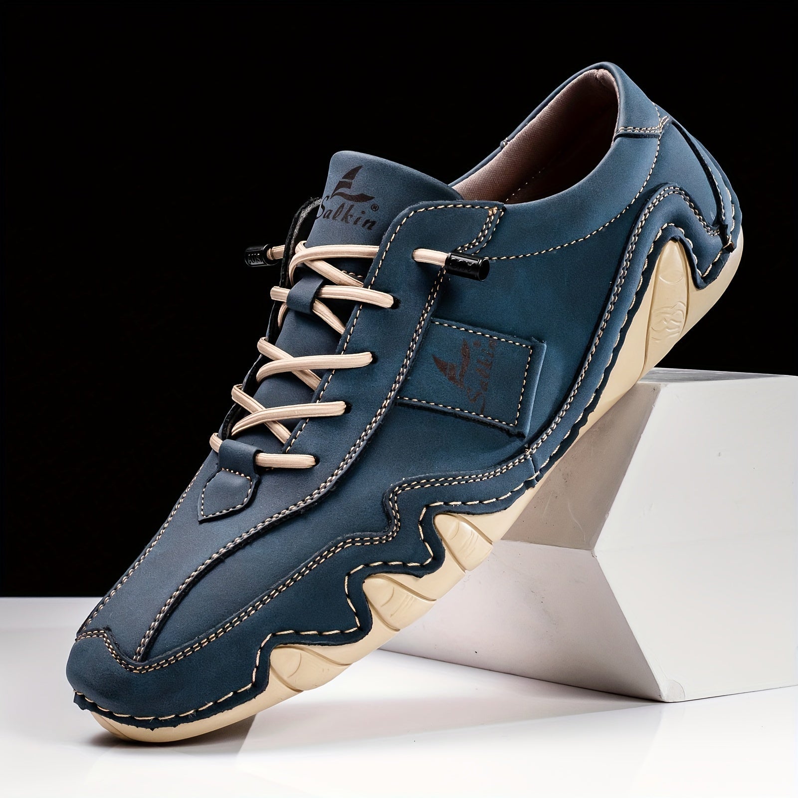 Men’s Handcrafted Casual Lace - Up Sneakers – Soft, Breathable Comfort Driving Shoes - Honesty Sales