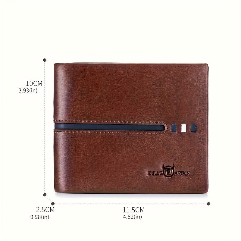 Men’s Heavy - Duty Genuine Leather Wallet – Thick Cash & Card Holder, Personalizable, Everyday Use - Honesty Sales