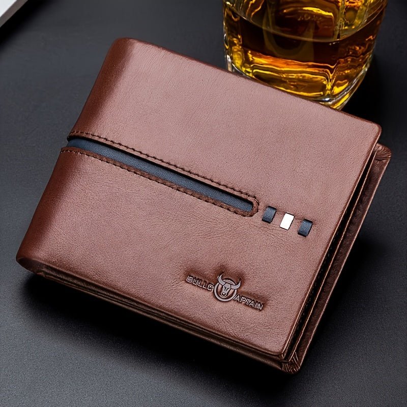 Men’s Heavy - Duty Genuine Leather Wallet – Thick Cash & Card Holder, Personalizable, Everyday Use - Honesty Sales