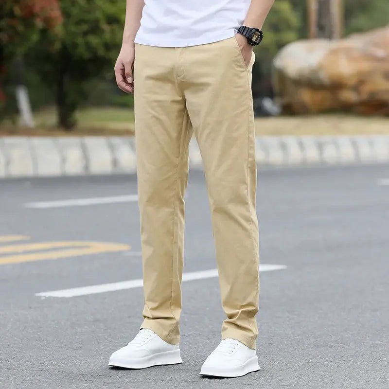 Men's High - Quality Chinos - Cotton Casual Trousers - Breathable Straight Pants (Sizes w28 - w40) - Honesty Sales