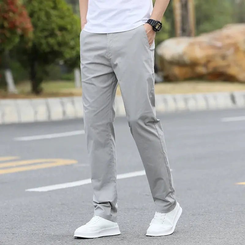 Men's High - Quality Chinos - Cotton Casual Trousers - Breathable Straight Pants (Sizes w28 - w40) - Honesty Sales
