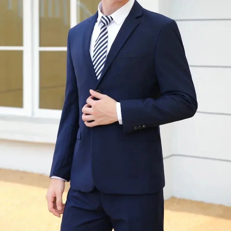Men’s Italian Style 2 - Piece Suit – Slim Fit Blazer & Trousers (Up to 8XL) - Honesty Sales