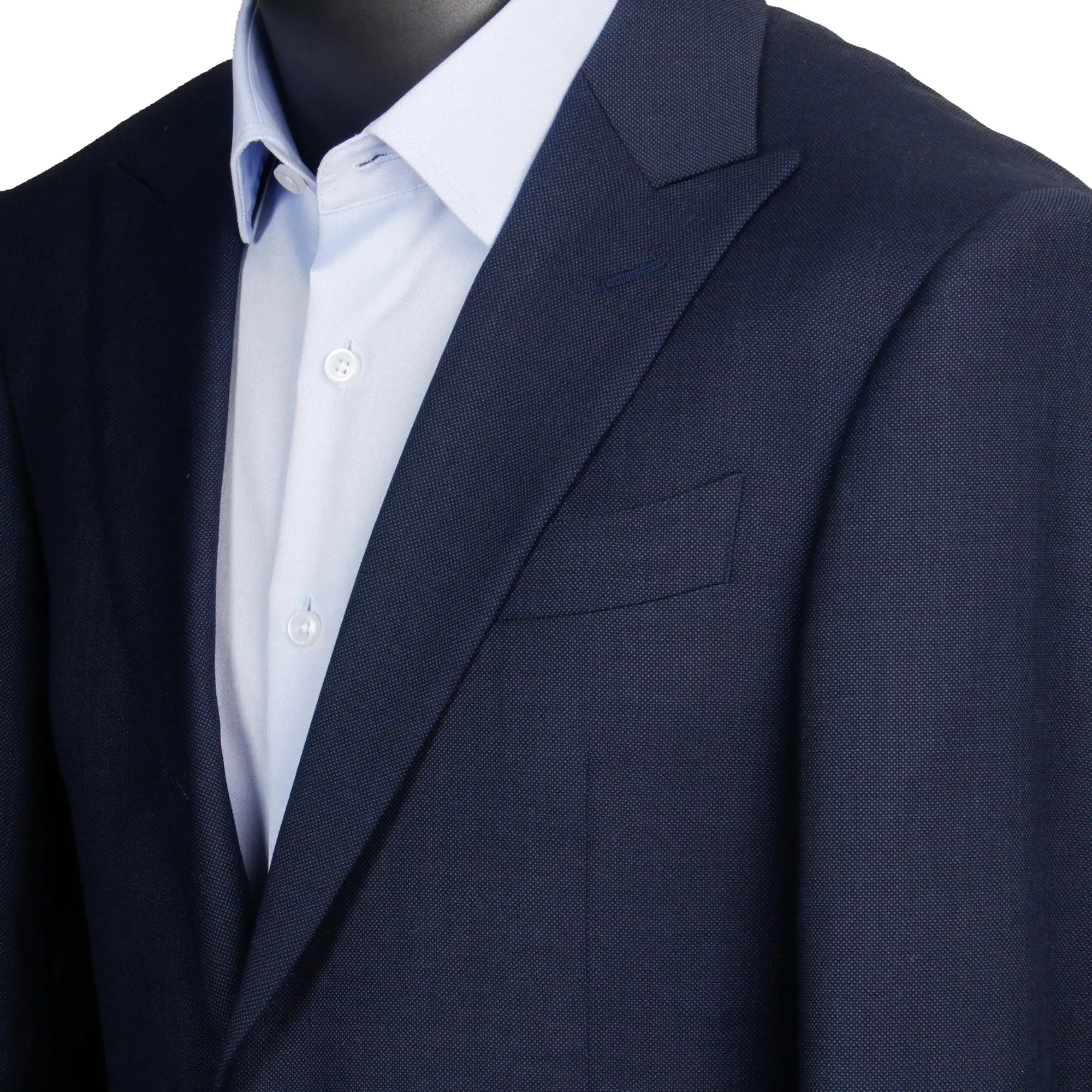 Men’s Luxury Super 120s 100% Wool Suit – Navy Nailhead, Tailor - Made Business Attire - Honesty Sales