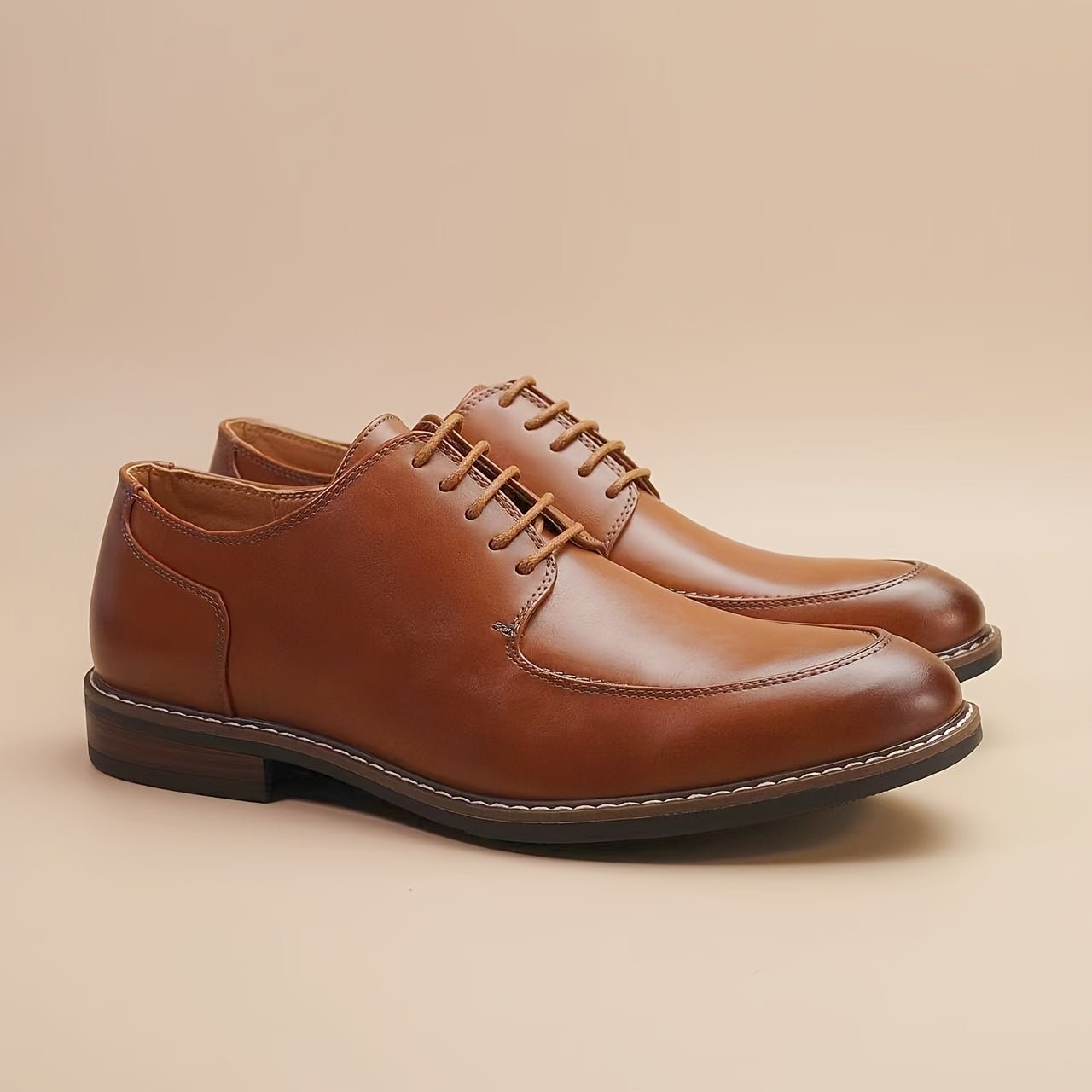 Men’s Norwegian Derby Oxford Lace - Up Shoes – Classic British Style, Anti - Slip Rubber Sole, Wide Fit - Honesty Sales