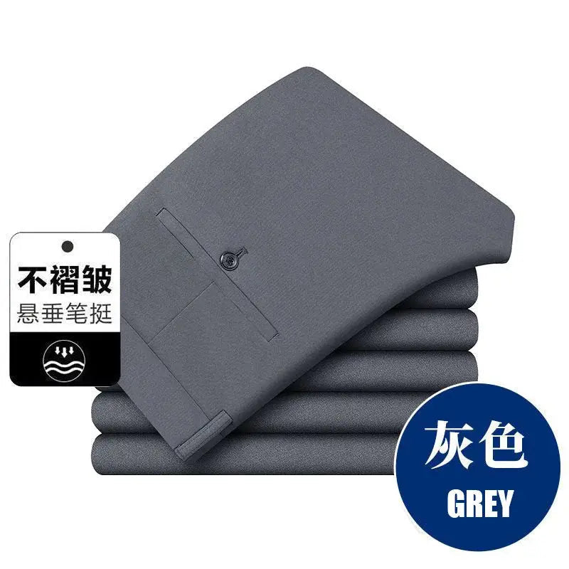 Men’s Oversize Business Trousers – Formal Casual Suit Pants (Up to 10XL) - Honesty Sales