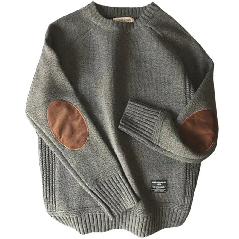 Men’s Oversized Wool Pullover – Autumn Casual Loose Knit Sweater - Honesty Sales