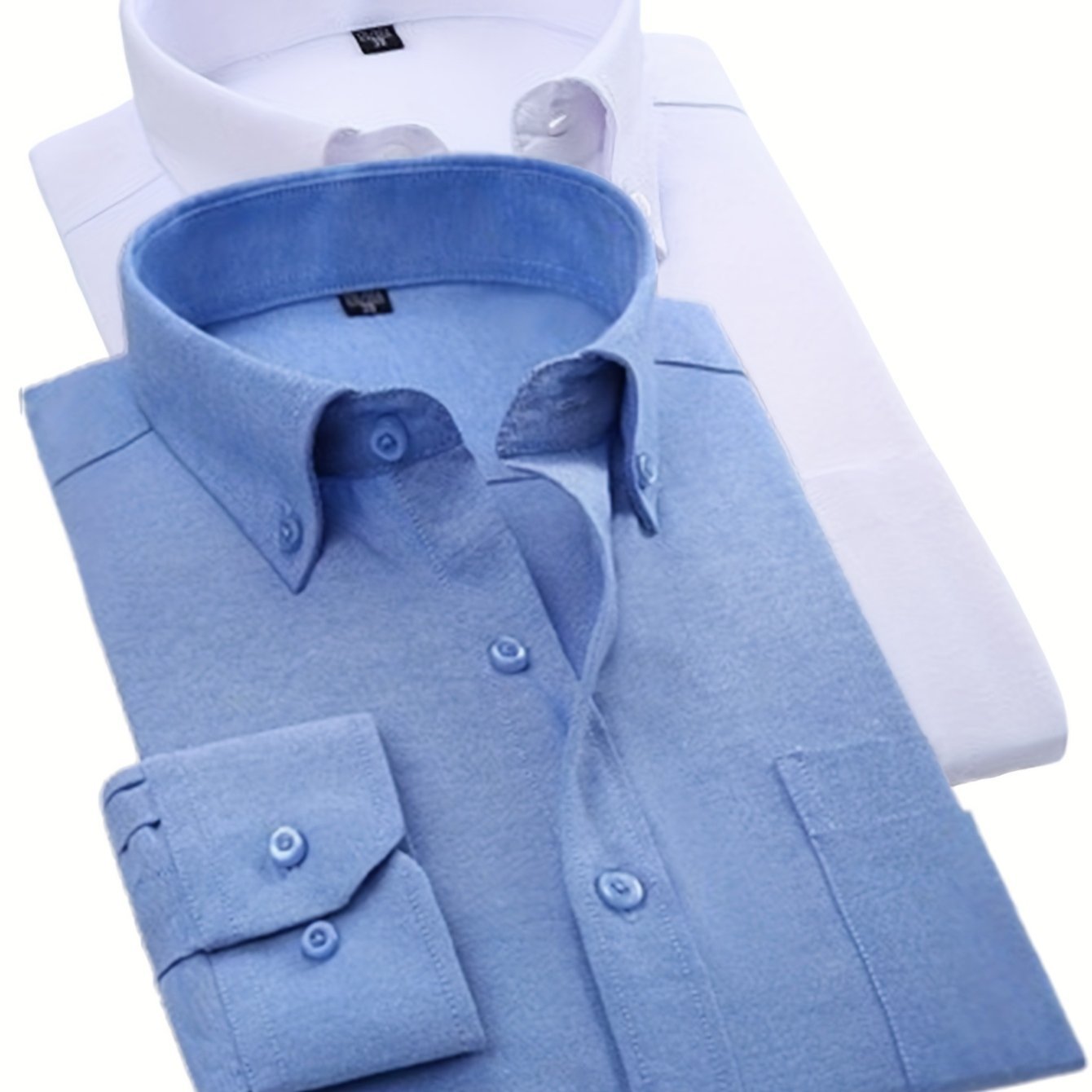 Men’s Oxford Cloth Shirt Two - Piece Set – Durable Business Casual Button - Up Outfit - Honesty Sales