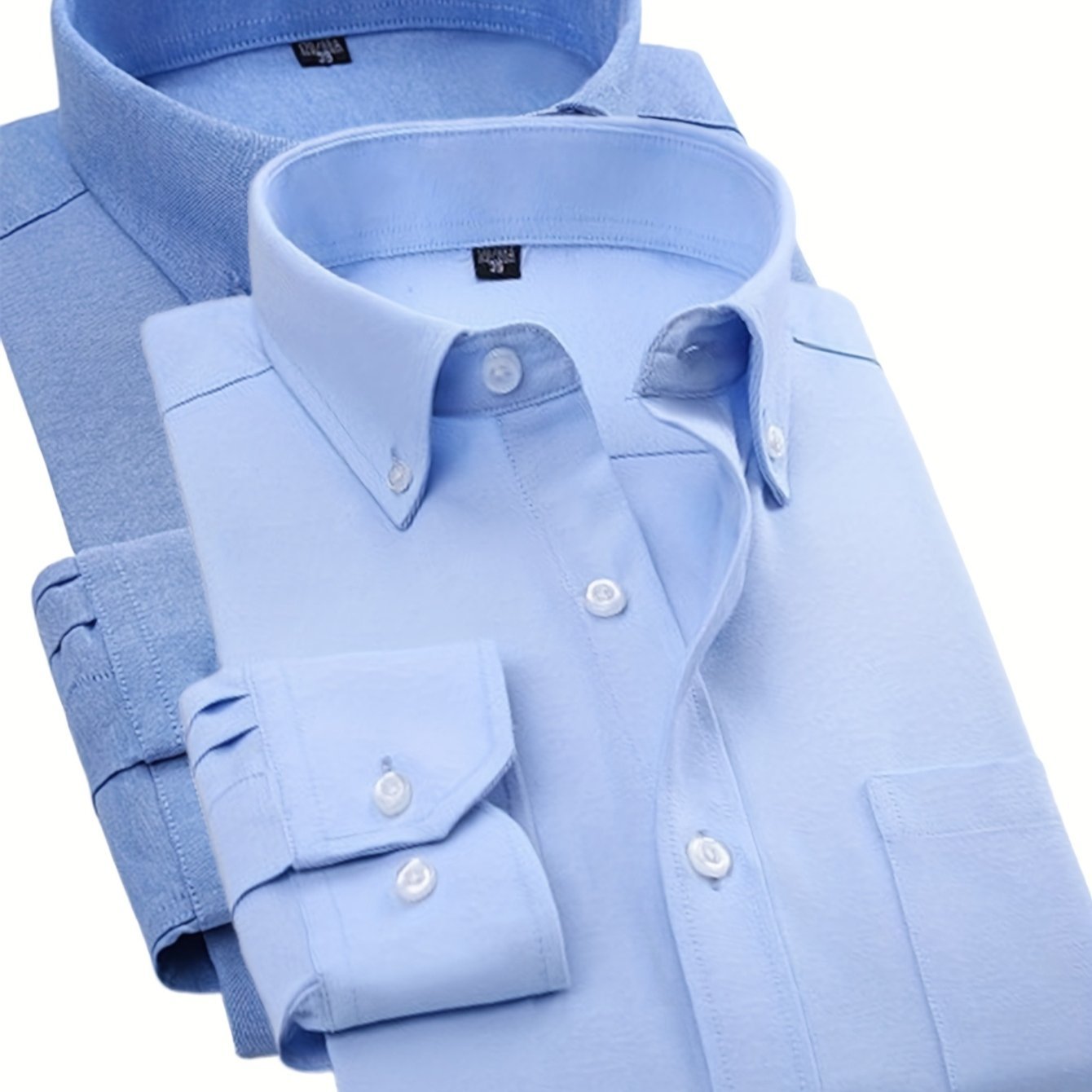Men’s Oxford Cloth Shirt Two - Piece Set – Durable Business Casual Button - Up Outfit - Honesty Sales