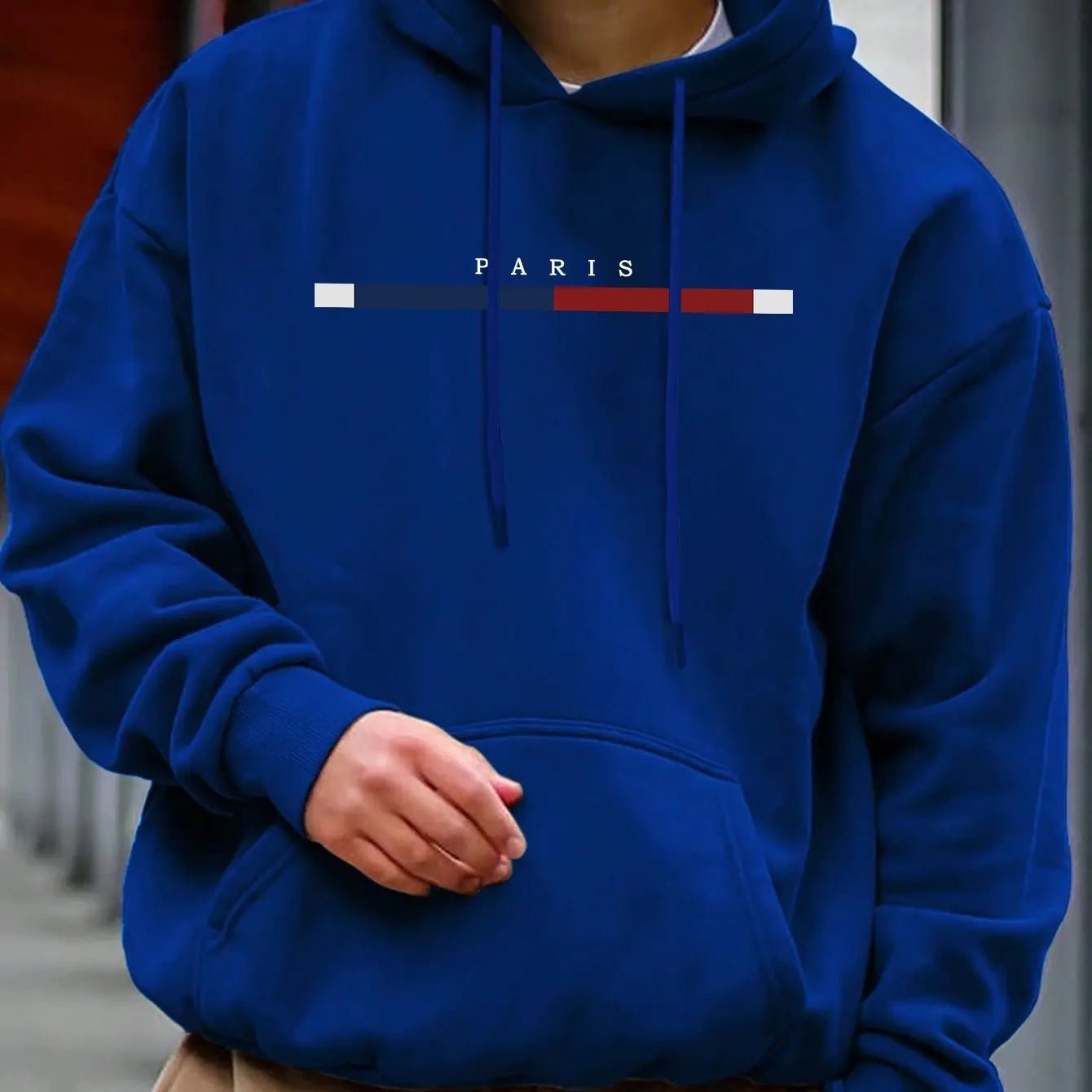 Men’s “PARIS” Print Hoodie – Casual Long Sleeve Pullover - Honesty Sales