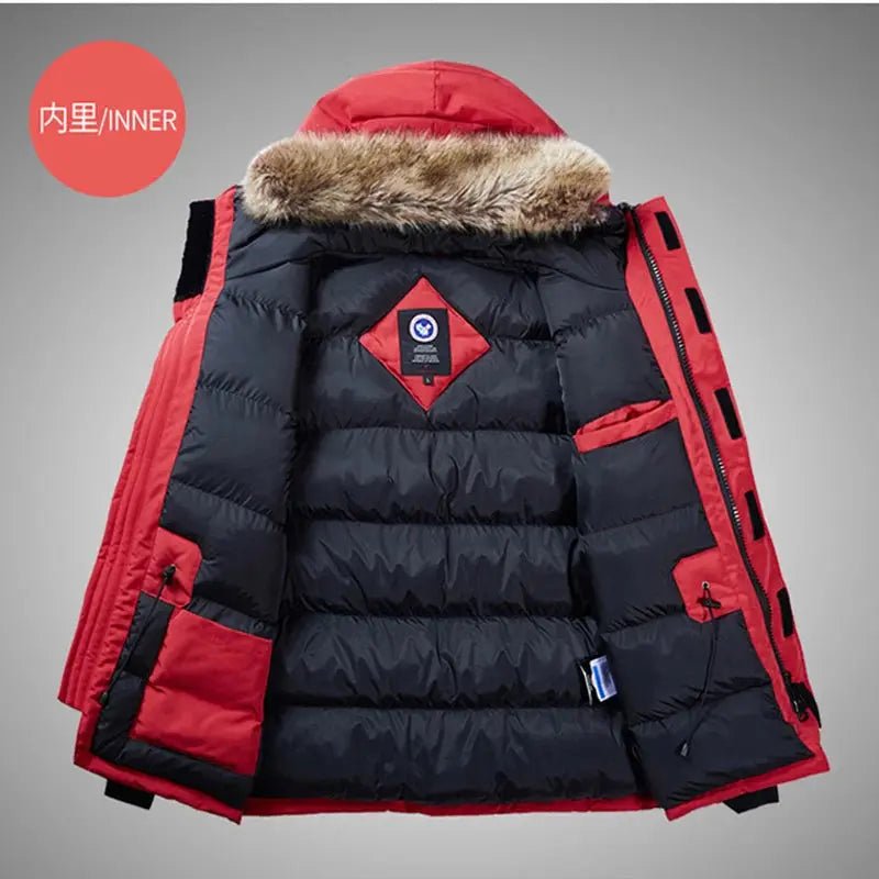 Men’s Plus Size Winter Parka – Thick Velvet Lined, Windproof & Waterproof - Honesty Sales