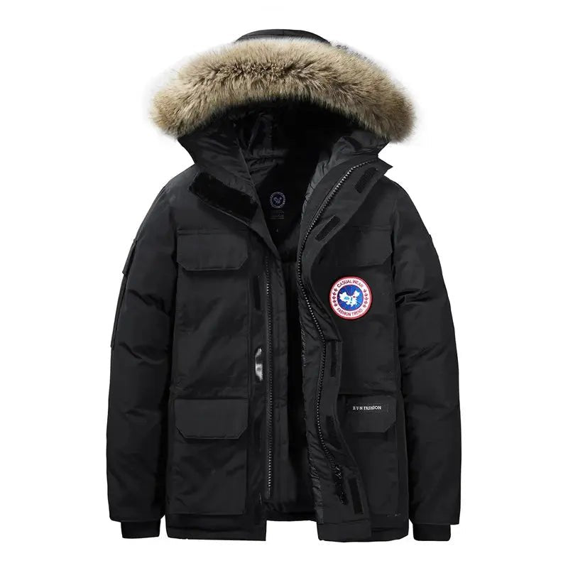 Men’s Plus Size Winter Parka – Thick Velvet Lined, Windproof & Waterproof - Honesty Sales