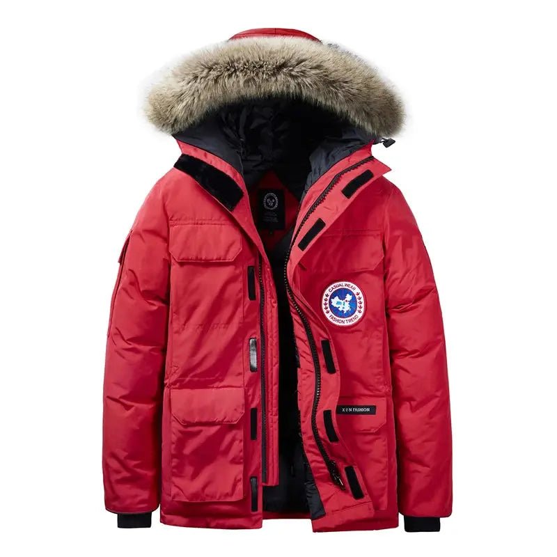 Men’s Plus Size Winter Parka – Thick Velvet Lined, Windproof & Waterproof - Honesty Sales