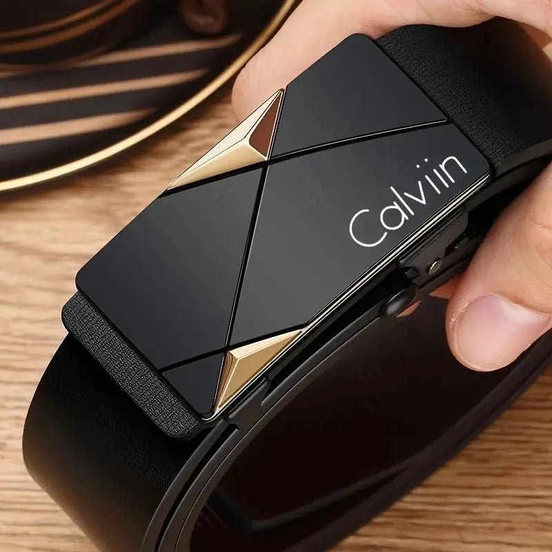 Men's PU Leather Belt – Stylish Automatic Buckle for Casual & Business Wear - Honesty Sales