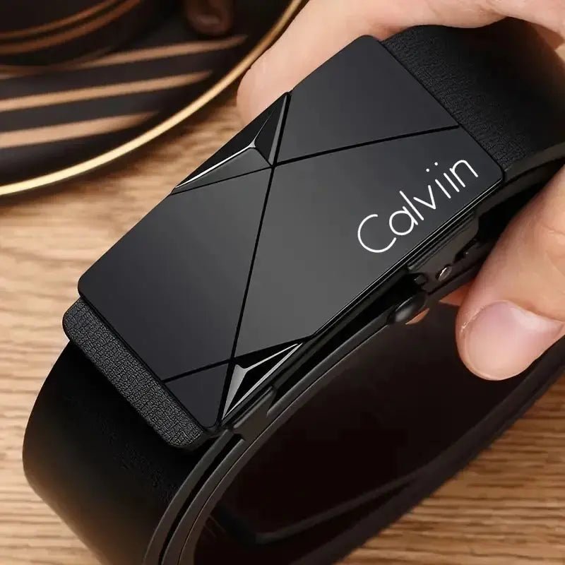 Men's PU Leather Belt – Stylish Automatic Buckle for Casual & Business Wear - Honesty Sales