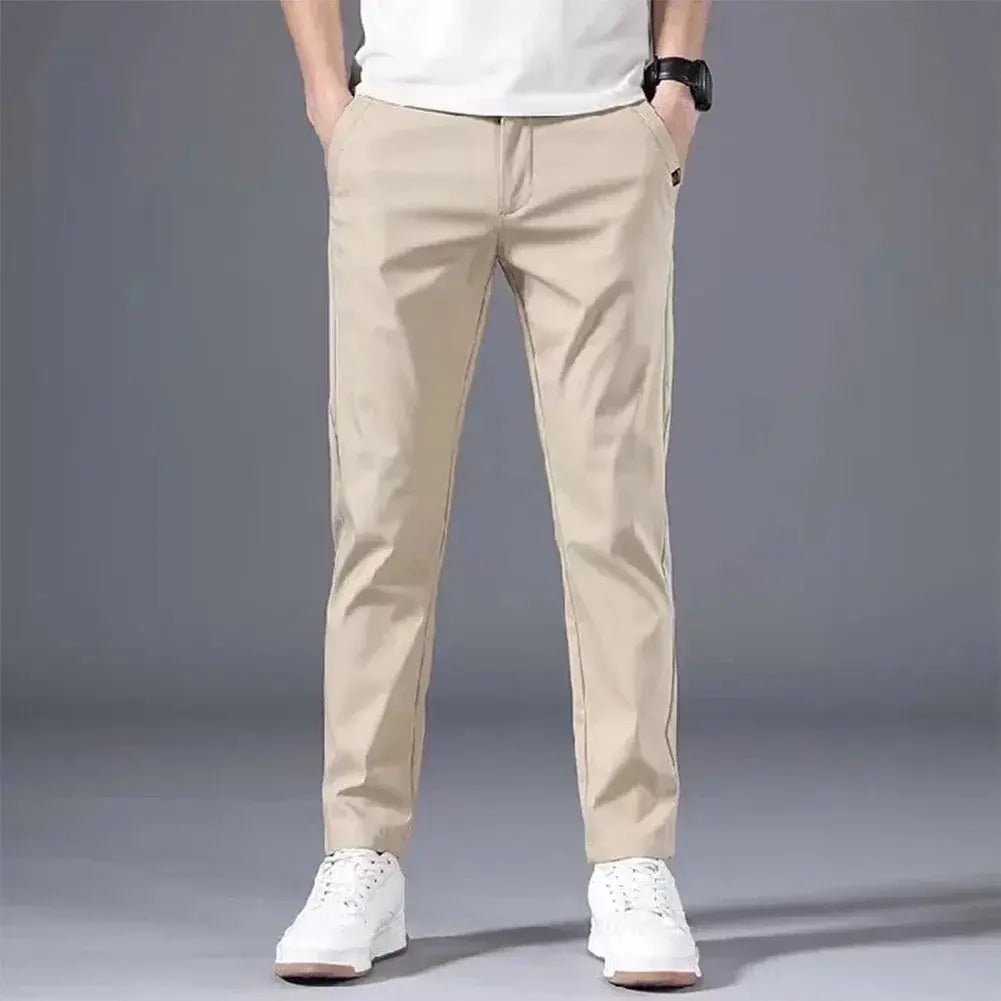 "Men's Slim Fit Chino Pants - Lightweight Summer Trousers - Classic Style with Flexibility and Comfort - Honesty Sales