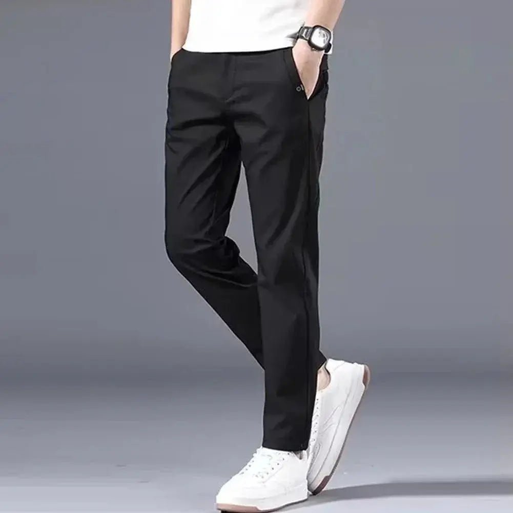 "Men's Slim Fit Chino Pants - Lightweight Summer Trousers - Classic Style with Flexibility and Comfort - Honesty Sales