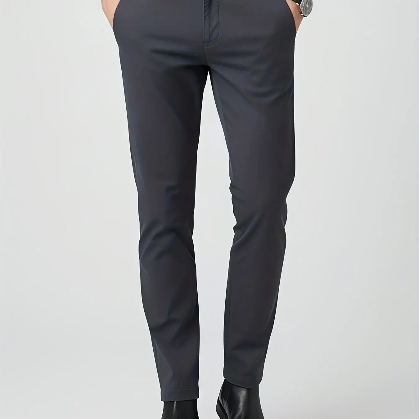 Men’s Slim - Fit Chino Pants – Mid - Rise, Stretch Twill, All - Season Casual & Business Trousers - Honesty Sales