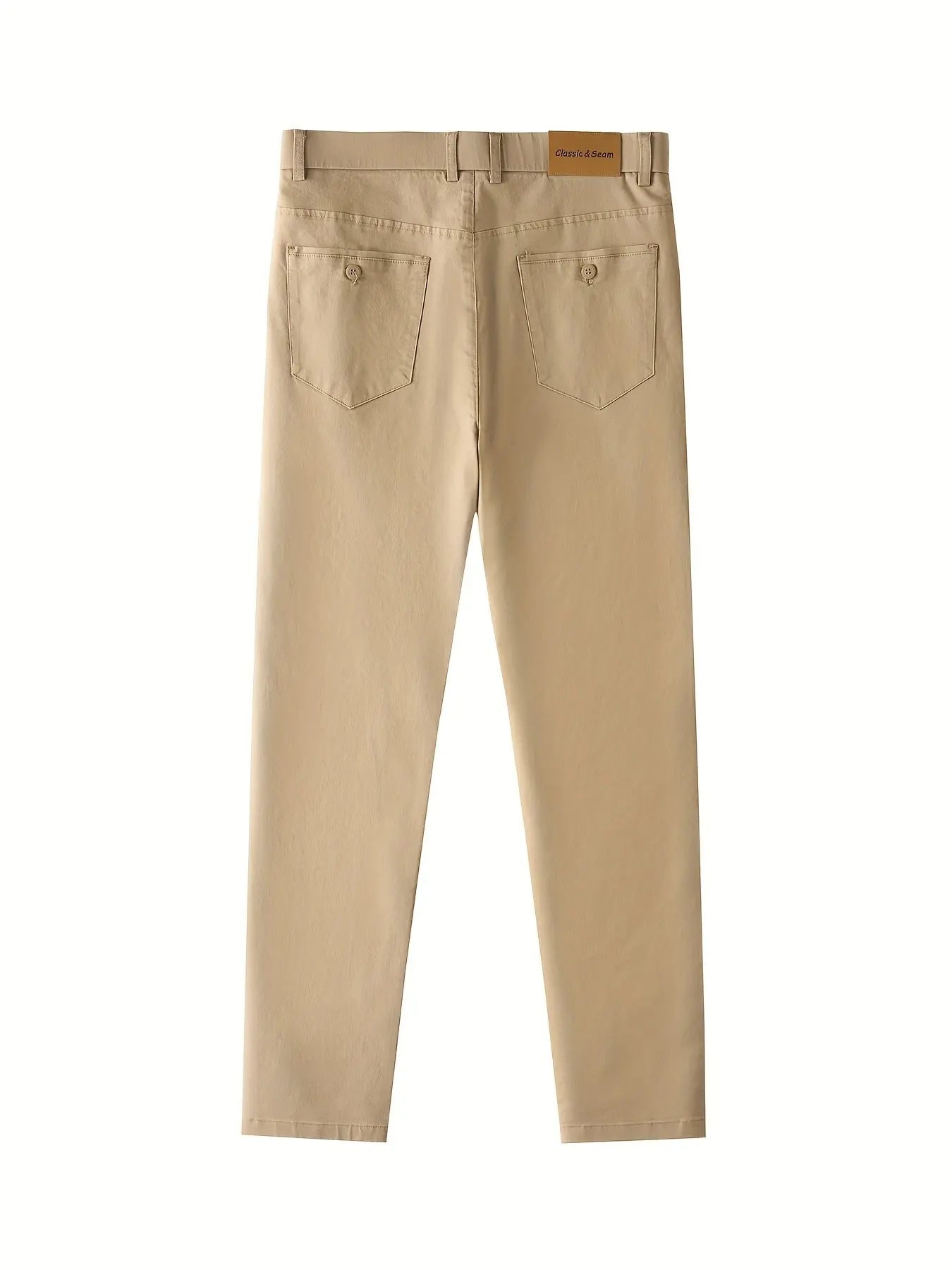 Men’s Slim - Fit Chino Pants – Mid - Rise, Stretch Twill, All - Season Casual & Business Trousers - Honesty Sales