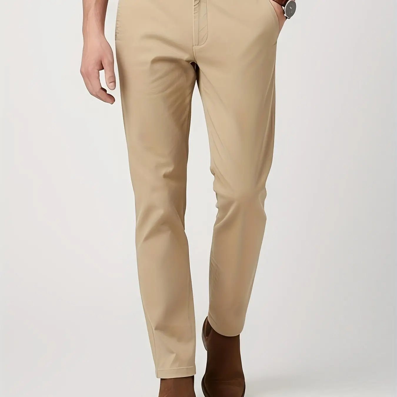 Men’s Slim - Fit Chino Pants – Mid - Rise, Stretch Twill, All - Season Casual & Business Trousers - Honesty Sales