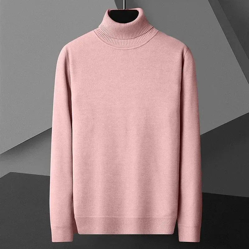 Men’s Slim Fit Turtleneck Sweater – Casual Long Sleeve Knit Pullover - Honesty Sales