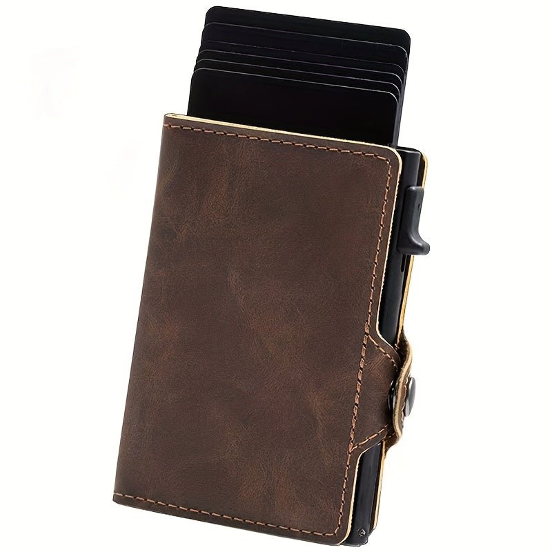 Men’s Slim RFID Blocking Wallet – Automatic Card Holder, Compact Design, Ideal Gift for Special Occasions - Honesty Sales