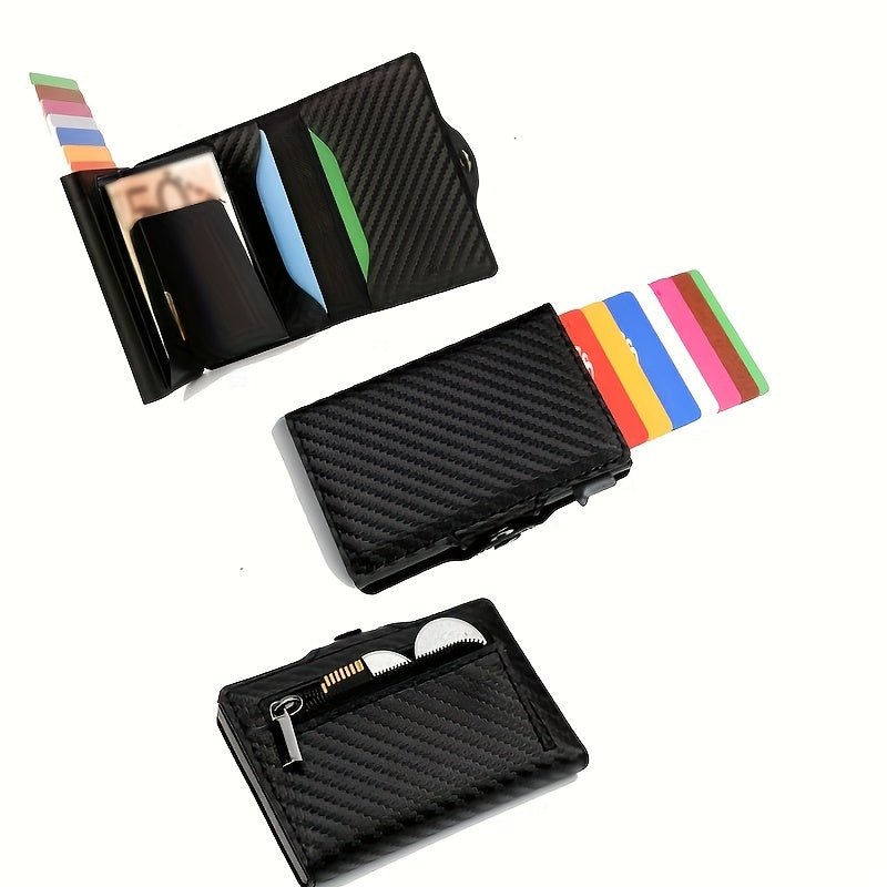 Men’s Slim RFID Blocking Wallet – Automatic Card Holder, Compact Design, Ideal Gift for Special Occasions - Honesty Sales