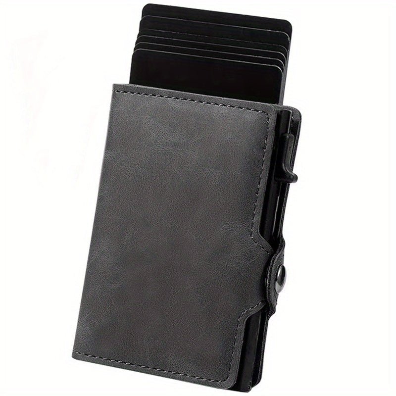 Men’s Slim RFID Blocking Wallet – Automatic Card Holder, Compact Design, Ideal Gift for Special Occasions - Honesty Sales