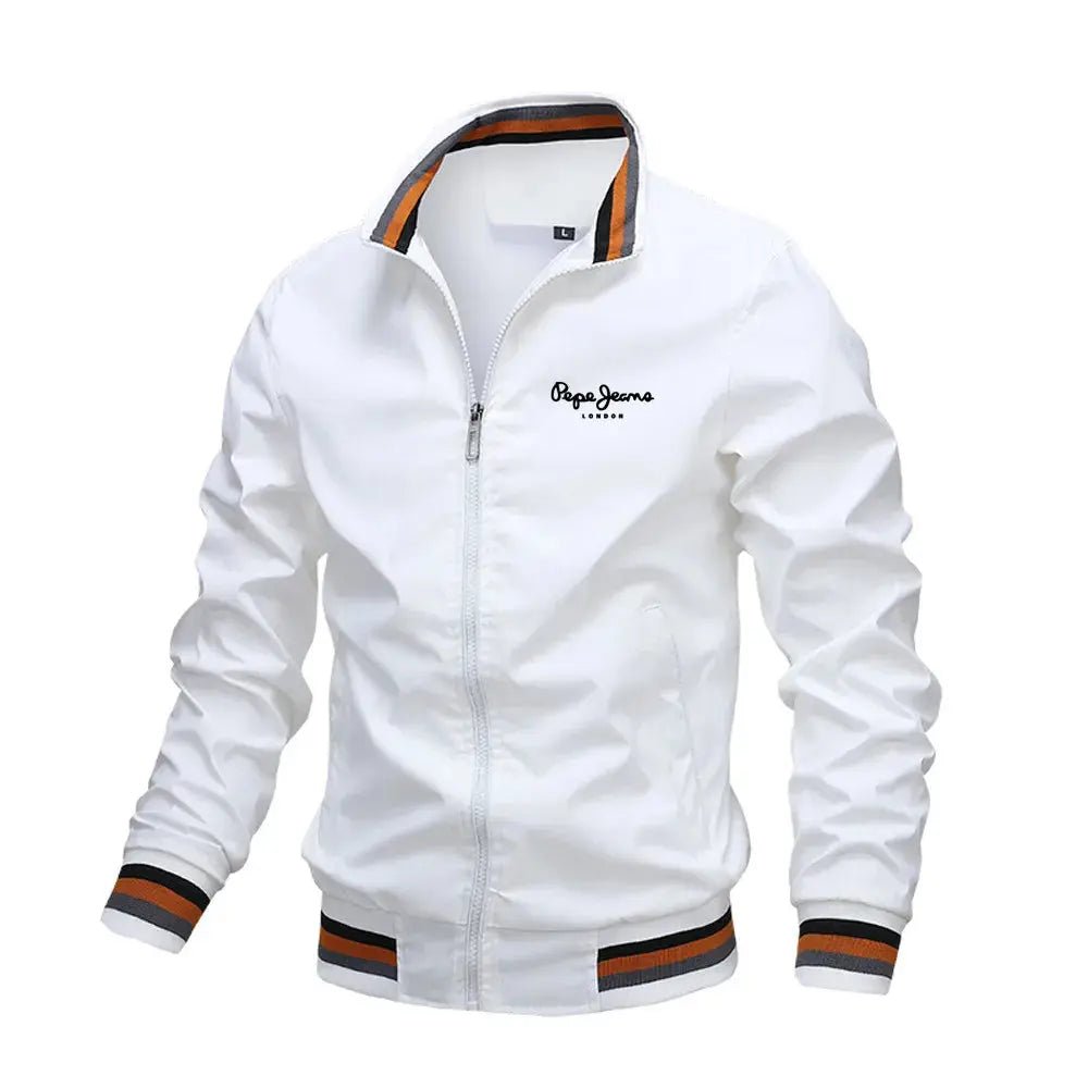 Men’s Stand Collar Zipper Jacket – Autumn/Winter Waterproof Bomber - Honesty Sales