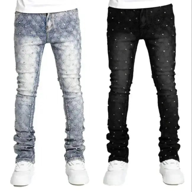 Men’s Straight Leg Denim Jeans – European & American Street Fashion - Honesty Sales