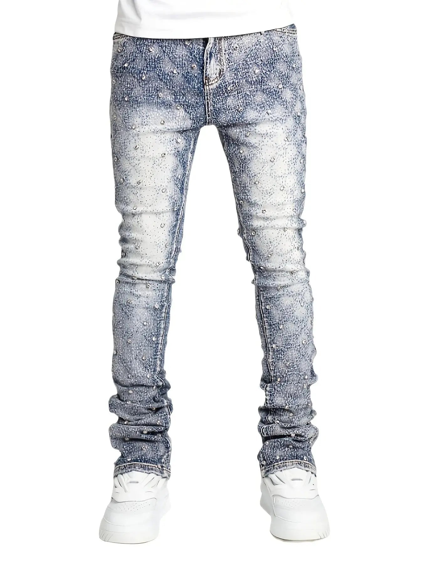 Men’s Straight Leg Denim Jeans – European & American Street Fashion - Honesty Sales