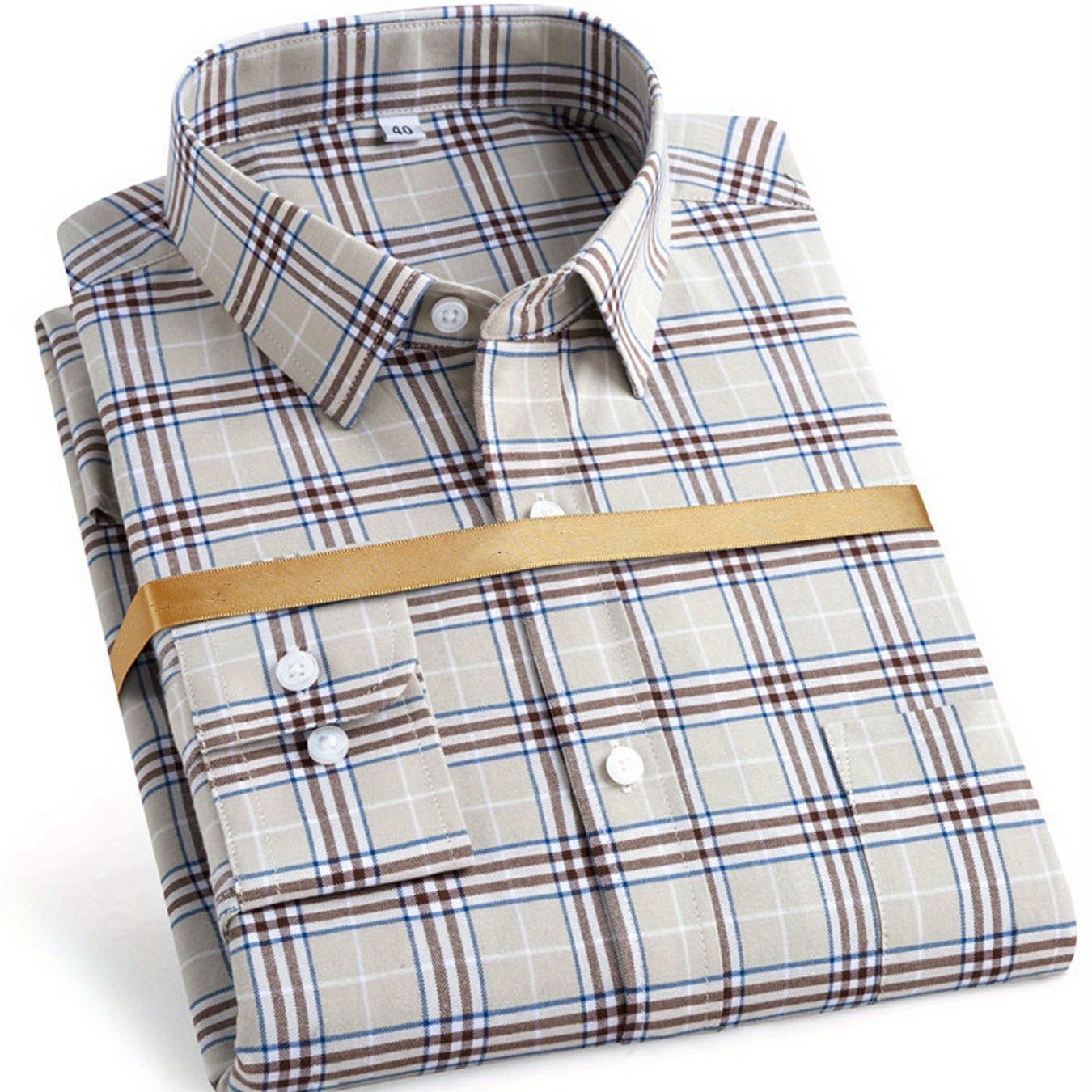 Men’s Summer Plaid Long Sleeve Shirt – Trendy, Breathable, Comfortable Casual Wear - Honesty Sales