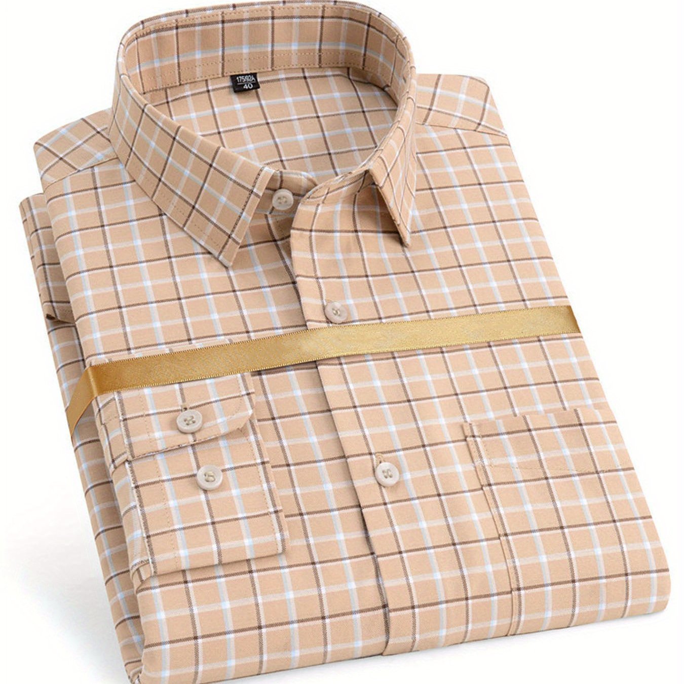 Men’s Summer Plaid Long Sleeve Shirt – Trendy, Breathable, Comfortable Casual Wear - Honesty Sales