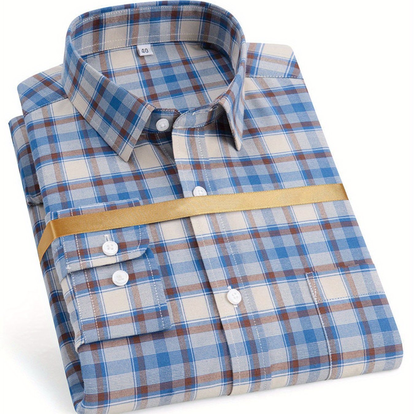 Men’s Summer Plaid Long Sleeve Shirt – Trendy, Breathable, Comfortable Casual Wear - Honesty Sales