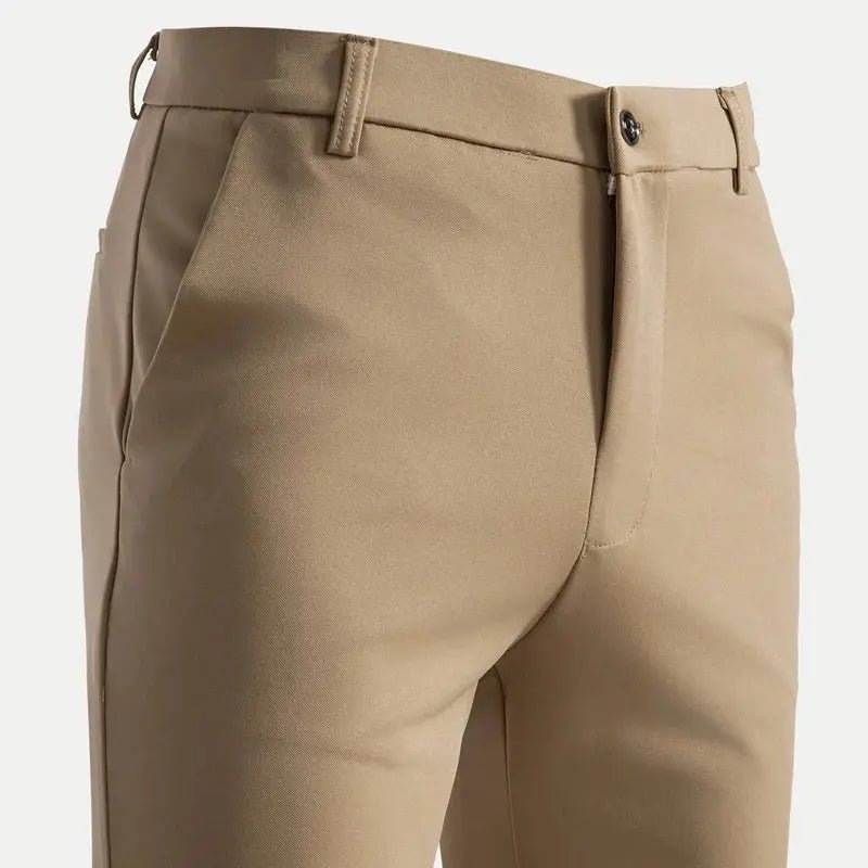 Men’s Summer Suit Pants – Thin Elastic Straight Leg Business Trousers (Sizes 29–42) - Honesty Sales