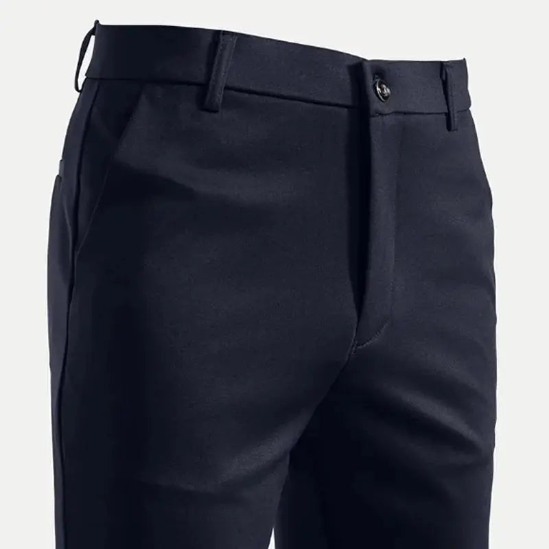 Men’s Summer Suit Pants – Thin Elastic Straight Leg Business Trousers (Sizes 29–42) - Honesty Sales