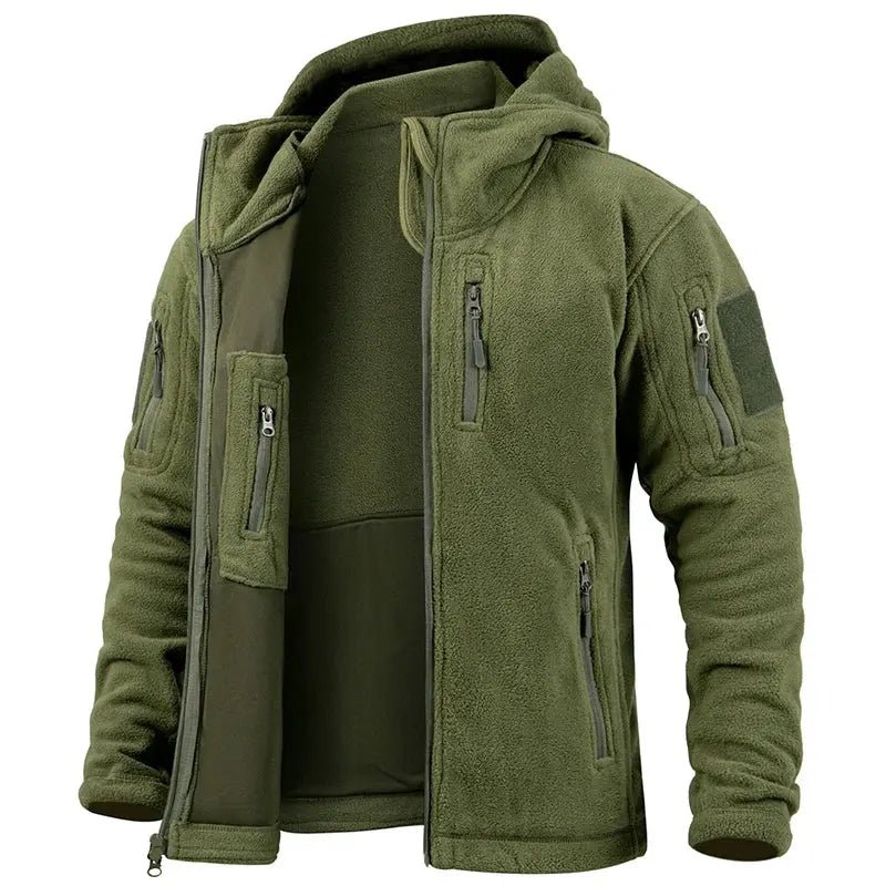 Men’s Tactical Fleece Jacket – Winter Warm, Full Zip Outdoor Coat - Honesty Sales