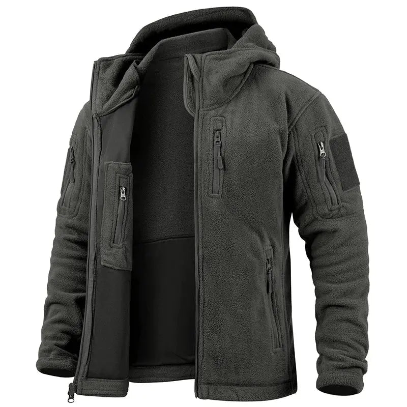 Men’s Tactical Fleece Jacket – Winter Warm, Full Zip Outdoor Coat - Honesty Sales