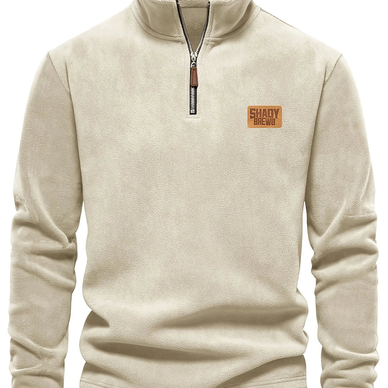 Men’s Thermal Fleece - Lined Half - Zip Sweater – Heavyweight Winter Pullover - Honesty Sales