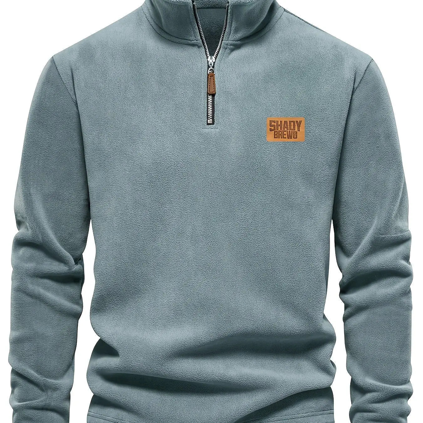 Men’s Thermal Fleece - Lined Half - Zip Sweater – Heavyweight Winter Pullover - Honesty Sales