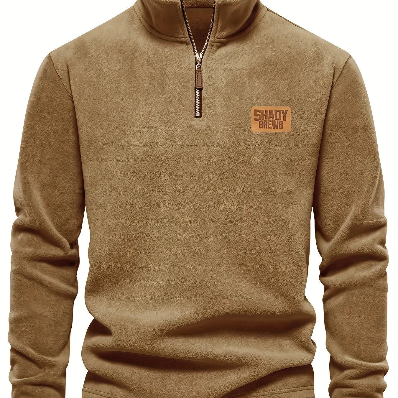 Men’s Thermal Fleece - Lined Half - Zip Sweater – Heavyweight Winter Pullover - Honesty Sales