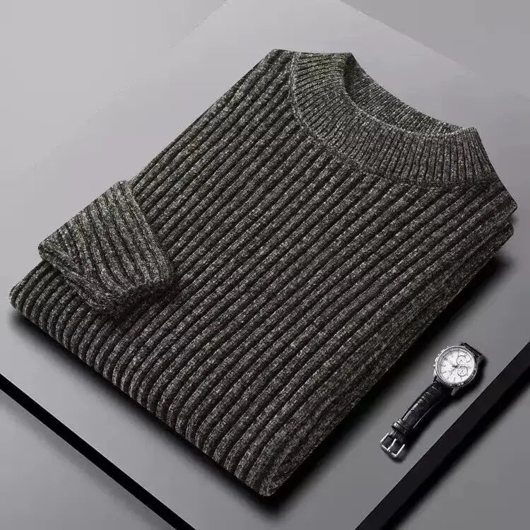 Men’s Thick Knit Turtleneck Sweater – Winter Slim Fit Pullover - Honesty Sales