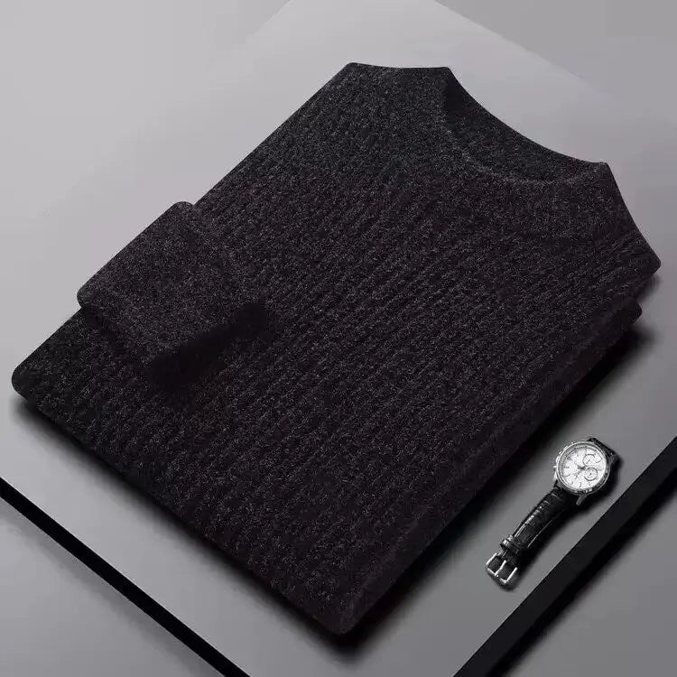 Men’s Thick Knit Turtleneck Sweater – Winter Slim Fit Pullover - Honesty Sales
