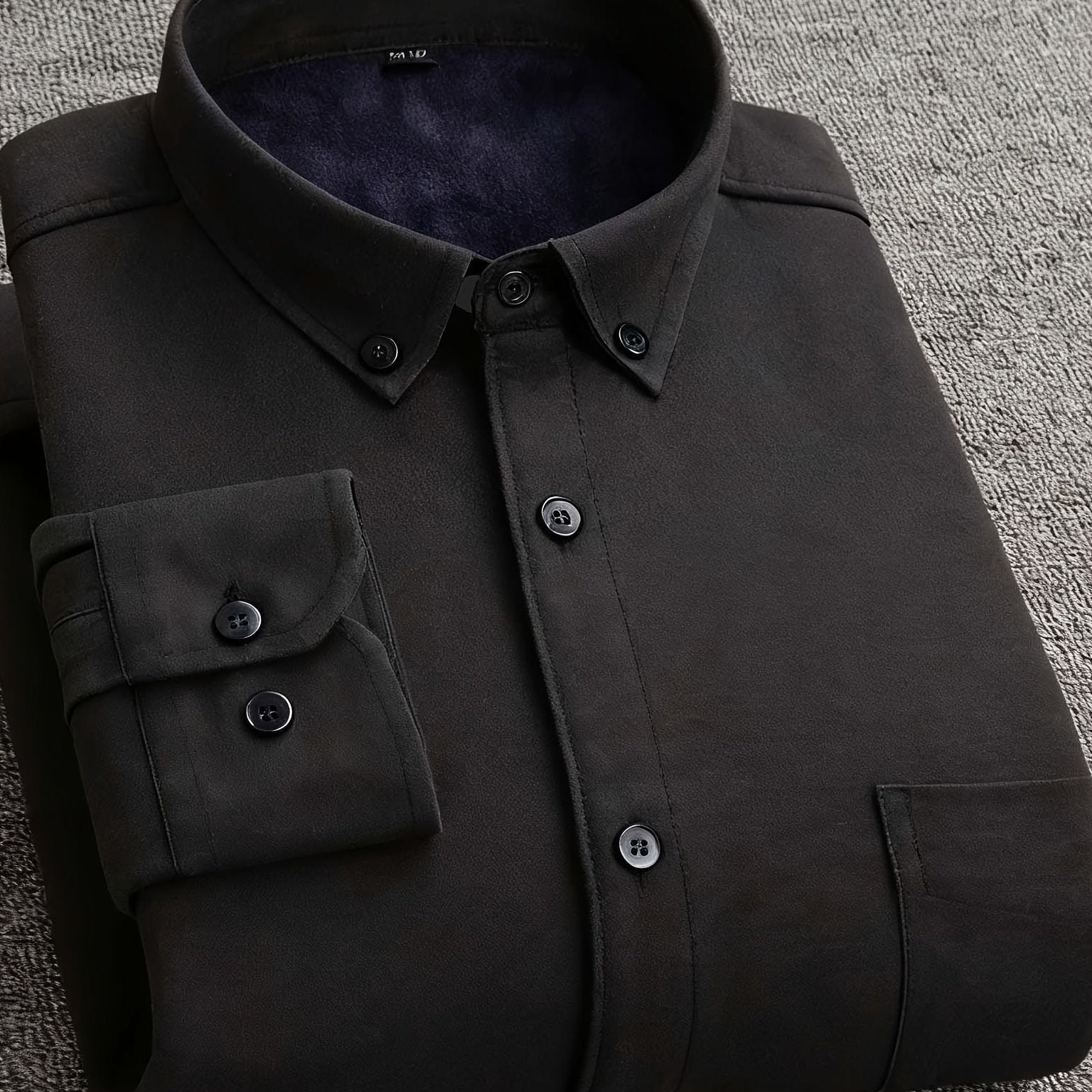 Men’s Thickened Winter Dress Shirt – Button - Front, Easy - Care Business Casual, Classic Collar - Honesty Sales