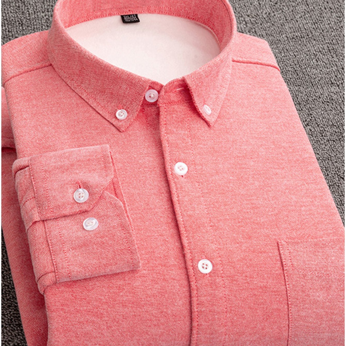 Men’s Thickened Winter Dress Shirt – Button - Front, Easy - Care Business Casual, Classic Collar - Honesty Sales