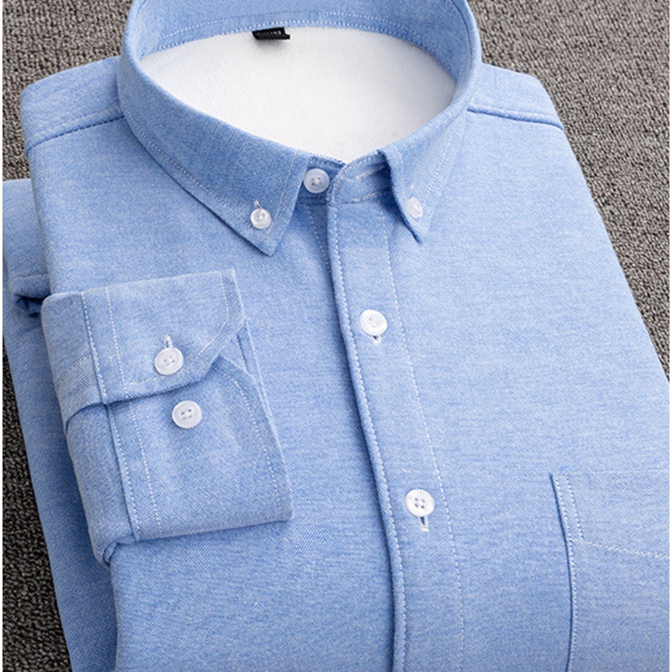 Men’s Thickened Winter Dress Shirt – Button - Front, Easy - Care Business Casual, Classic Collar - Honesty Sales