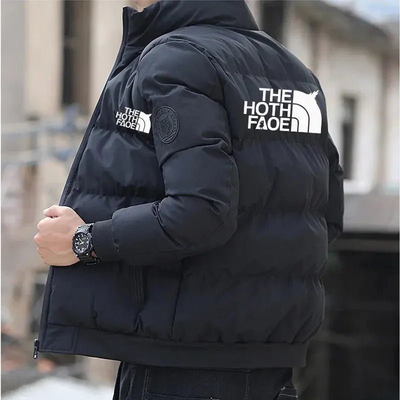 Men's Tiger Logo Padded Cotton Jacket - Short Thick Casual Parka, Winter Trend (S - 5XL) - Honesty Sales