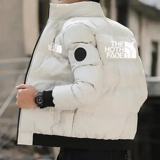 Men's Tiger Logo Padded Cotton Jacket - Short Thick Casual Parka, Winter Trend (S - 5XL) - Honesty Sales
