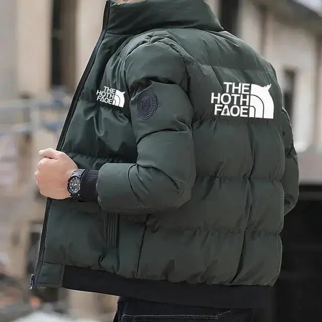 Men's Tiger Logo Padded Cotton Jacket - Short Thick Casual Parka, Winter Trend (S - 5XL) - Honesty Sales